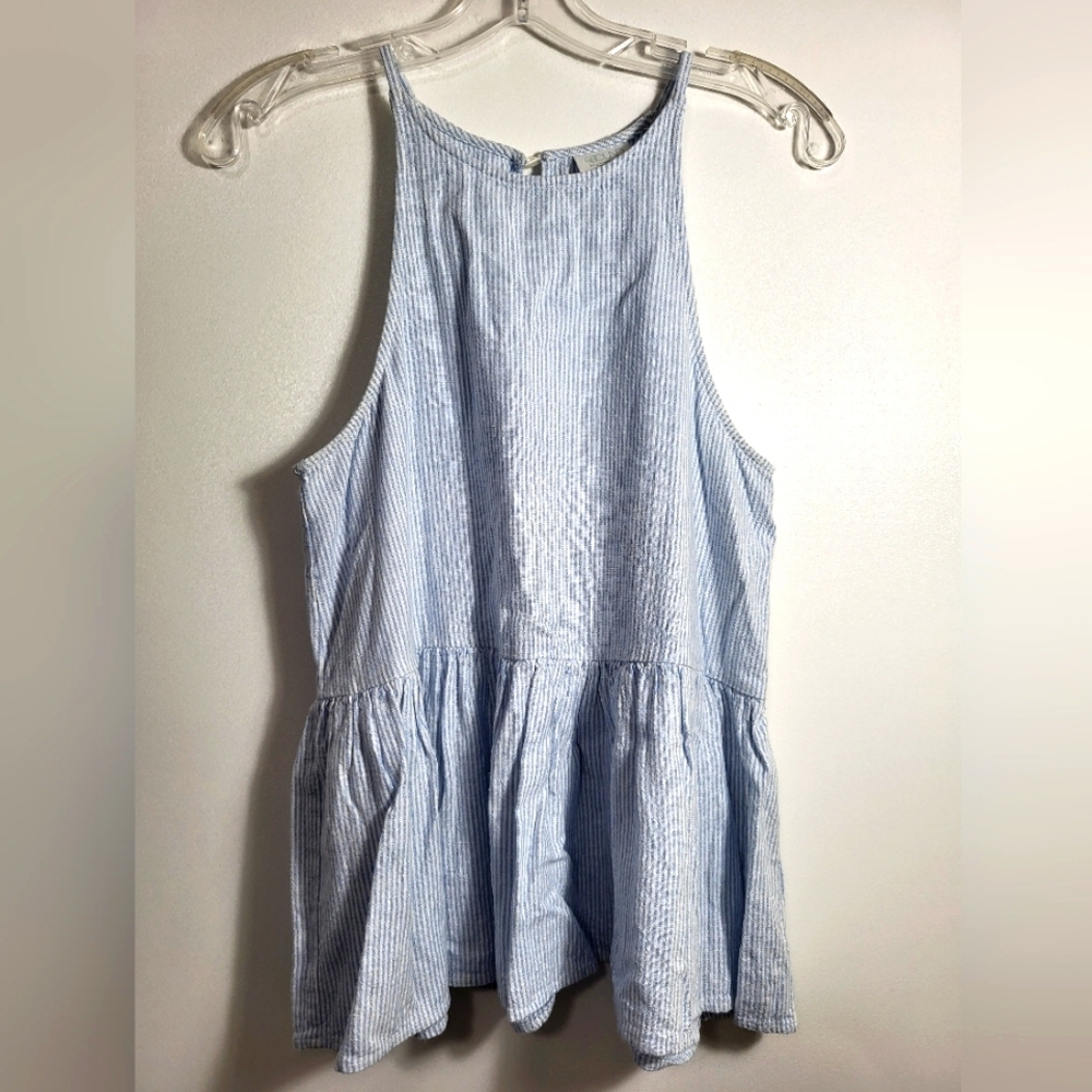 Abound striped sleeveless flair top women's XS  #2672